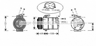 AVA QUALITY COOLING olak316 -  Компрессор, кондиционер